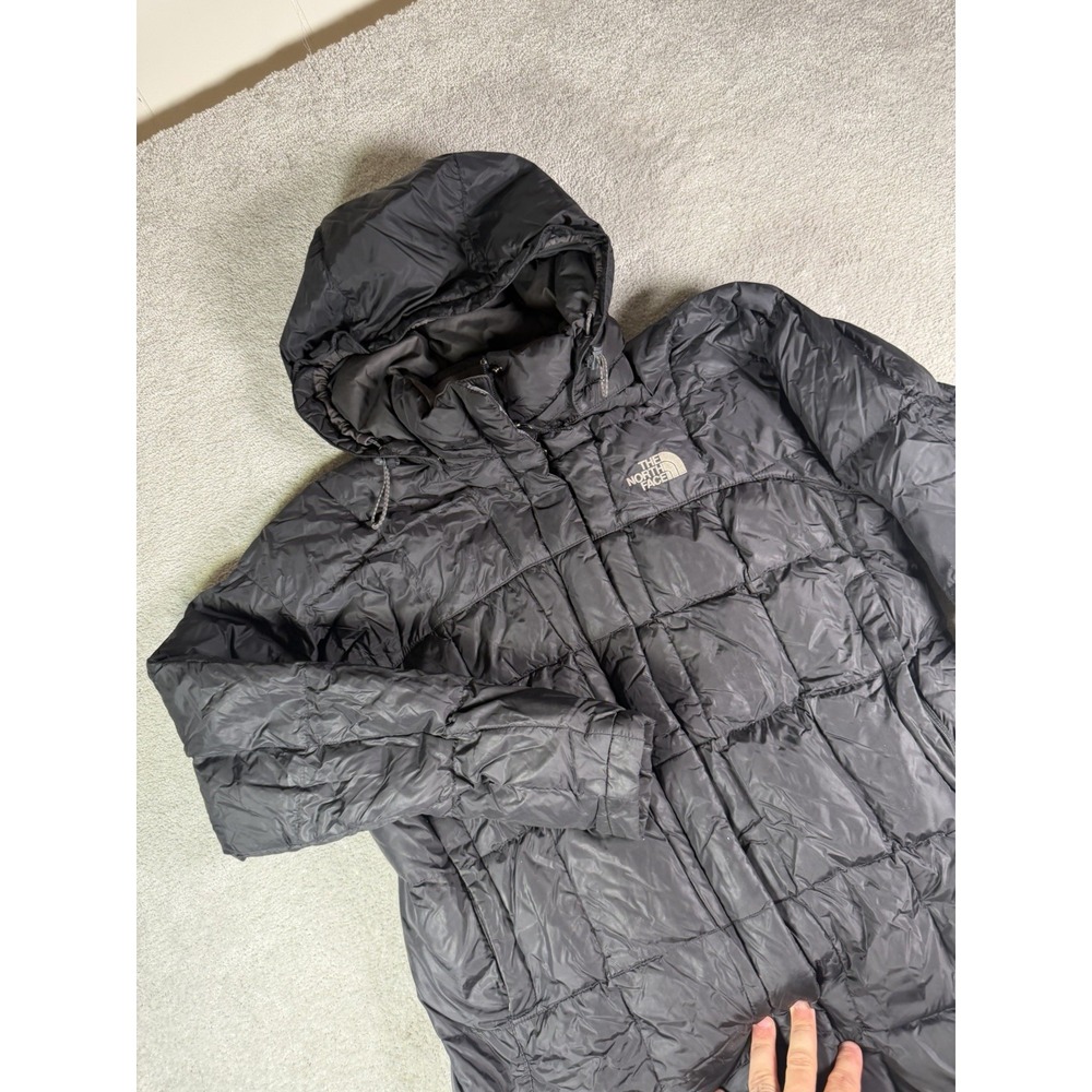 The North Face Women's Large 600 Fill Goose Down Puffer Jacket Black Hooded